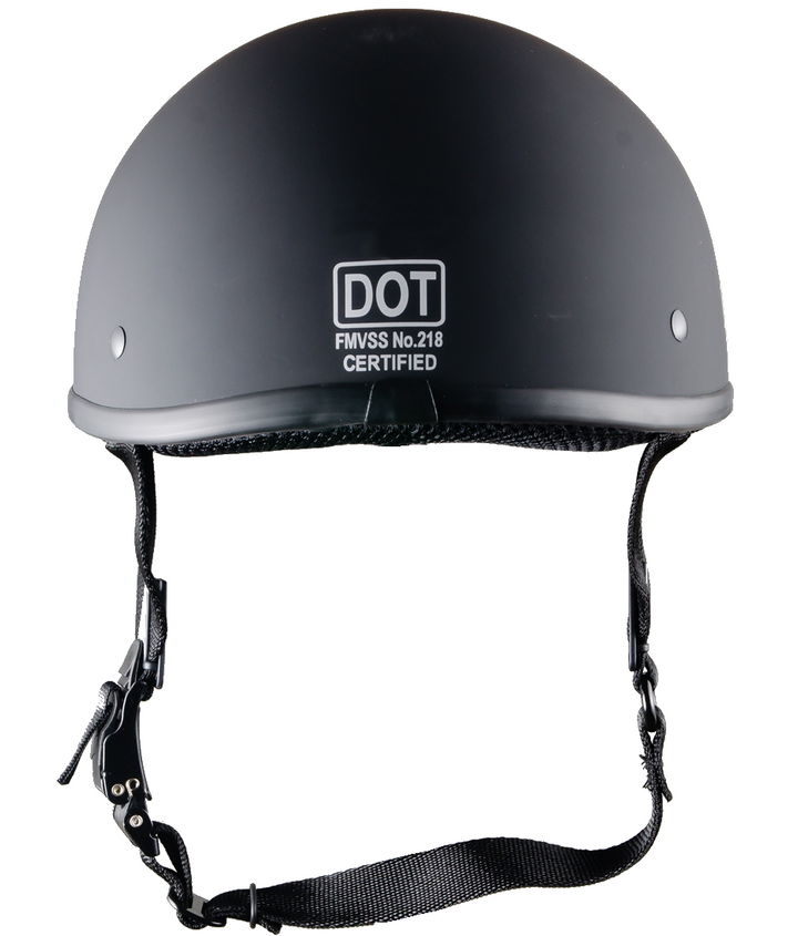 Smallest lightest DOT Beanie Helmet - Flat Black w/Peak